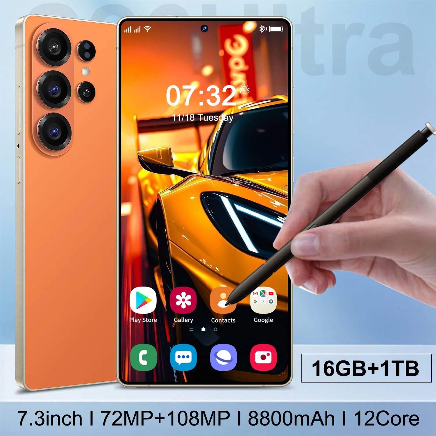 Eye-catching S26 Ultra 5G Smartphone 16GB+1TB Storage Camera Unlocked Android Mobile Phone with Face ID Fingerprint Dual SIM