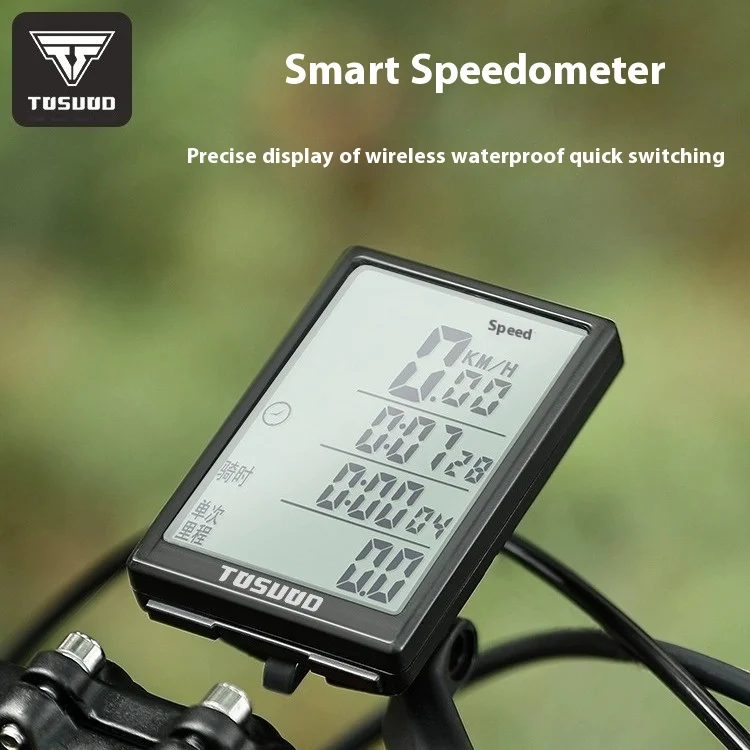 TOSUOD Large Screen Bicycle Speed Meter Wireless Highway Mountain Bike Odometer Rainproof Riding Sensor - Image 2