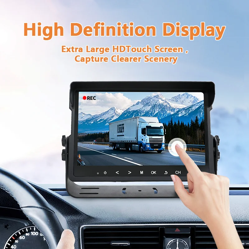 Rugged 10.1 Inch Waterproof Touch Screen Monitor IP67 with High Brightness and Multi-Input for Outdoor Vehicle Systems - Image 3