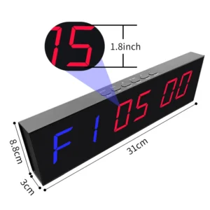 Professional 1.8 Inch LED Digital Countdown Stopwatch Portable Indoor Training Interval Clock Remote Control Gym Timer for