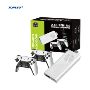 Topleo Arcade Mini Game Stick Machine Wireless Video Portable Handheld Retro Video Console Game Stick Lite 4k