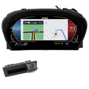 Wireless CarPlay Android Auto Car LCD Dashboard Speedometer for BMW X6 E71 E72 Instrument Cluster Cockpit HUD Head up Display