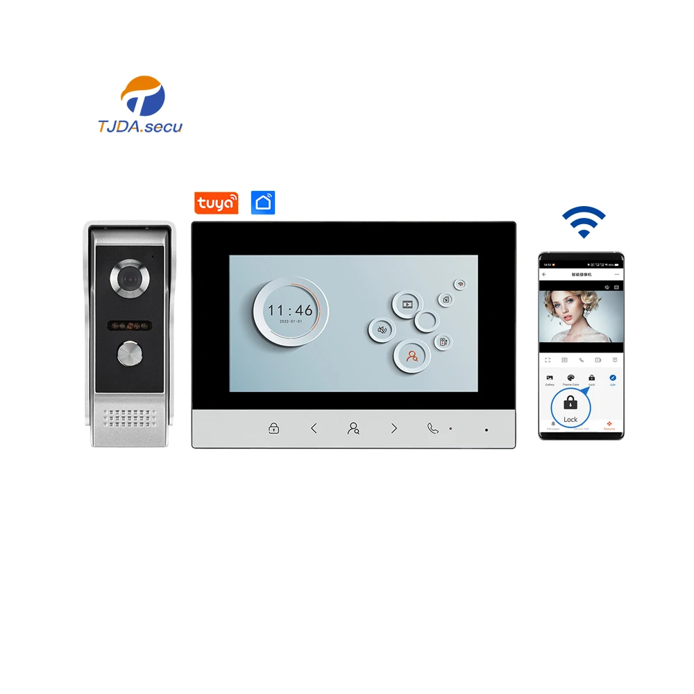 Best Selling 4-Wire IP65 Waterproof 7-Inch Villa Video Door Phone Apartment Intercom System Camera Tuya App Control 1080P HD - Image 2