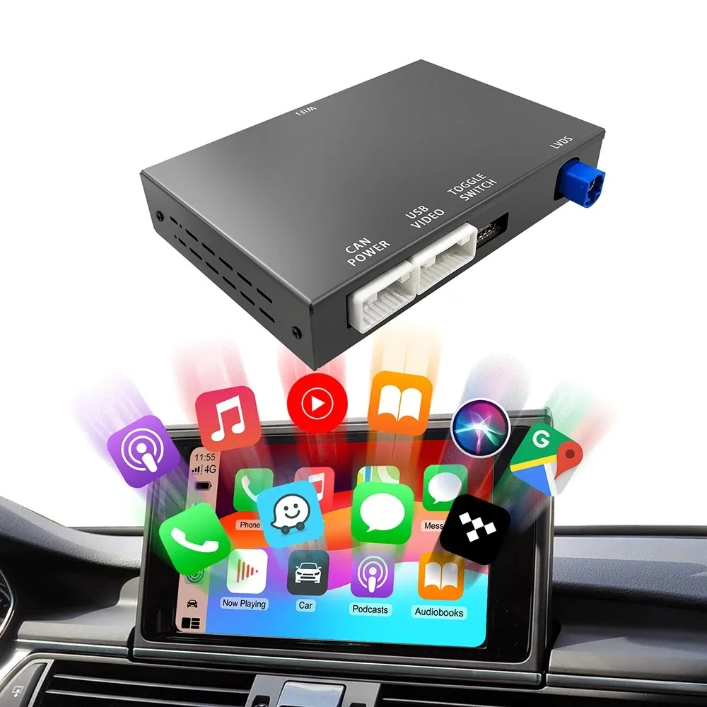 Carabc Wireless Apple CarPlay Android Auto Kits for Audi Car Android Video Player A3 A4 Q2 Q5 Q7 MIB