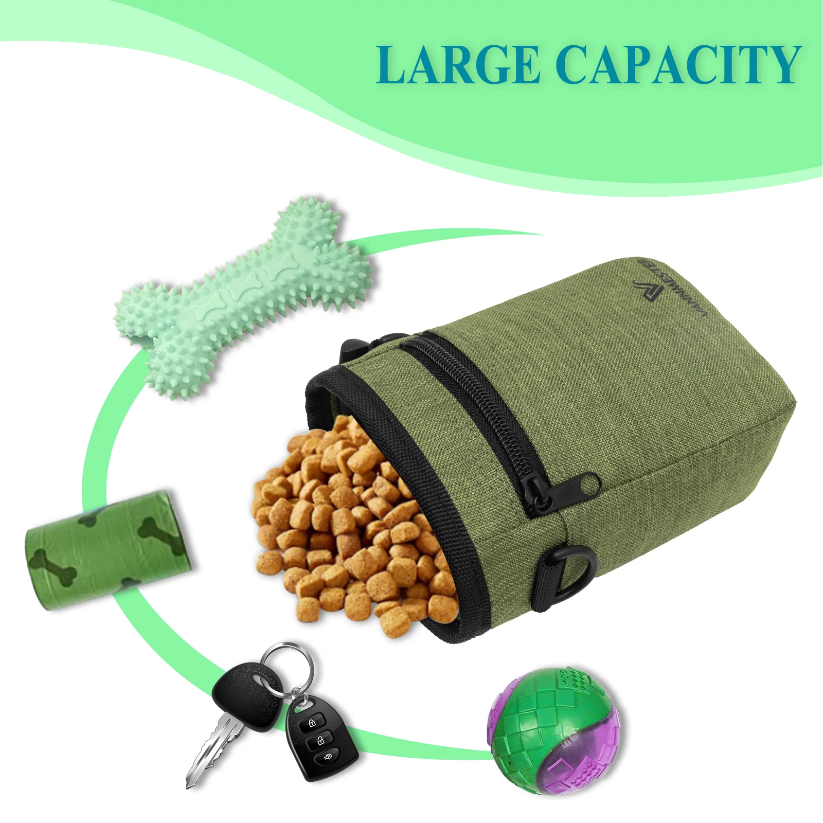 New Portable Pet Bag Adjustable Pet Dogs Waist Treat Bag Dog Treat Training Pouch Bag - Image 2
