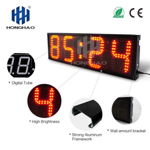 4-inch 4-digit LED Electronic Timer Digital Timer Stop Watch Work Out ...