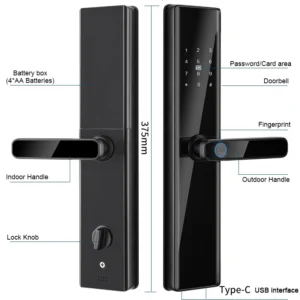 S819-2 Smart Locks Fingerprint Key Password Card Digital TTlock Tuya Zigbee Intelligent Door Lock