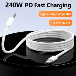 USB C to USB C Cable,240W Fast Charging Charger Cord, Braided Charger Cable /15 Pro Samsung/Laptops/iPad/Switch Etc for iPhone 16