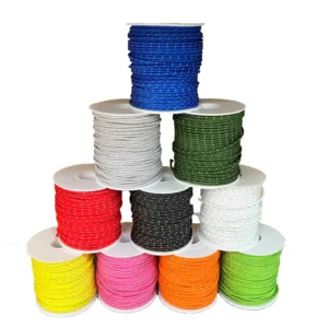 2mm 50m High Tensile Force Nylon 3/4 Strands Twisted Hollow Braid Rope Black Multi-Purpose Outdoor Use Kite Surfing