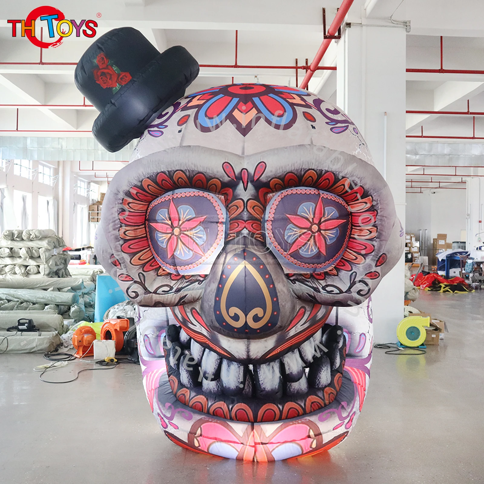 Giant Halloween Skull Inflatable Outdoor Yard Decorations Festive Holiday Product - Image 3