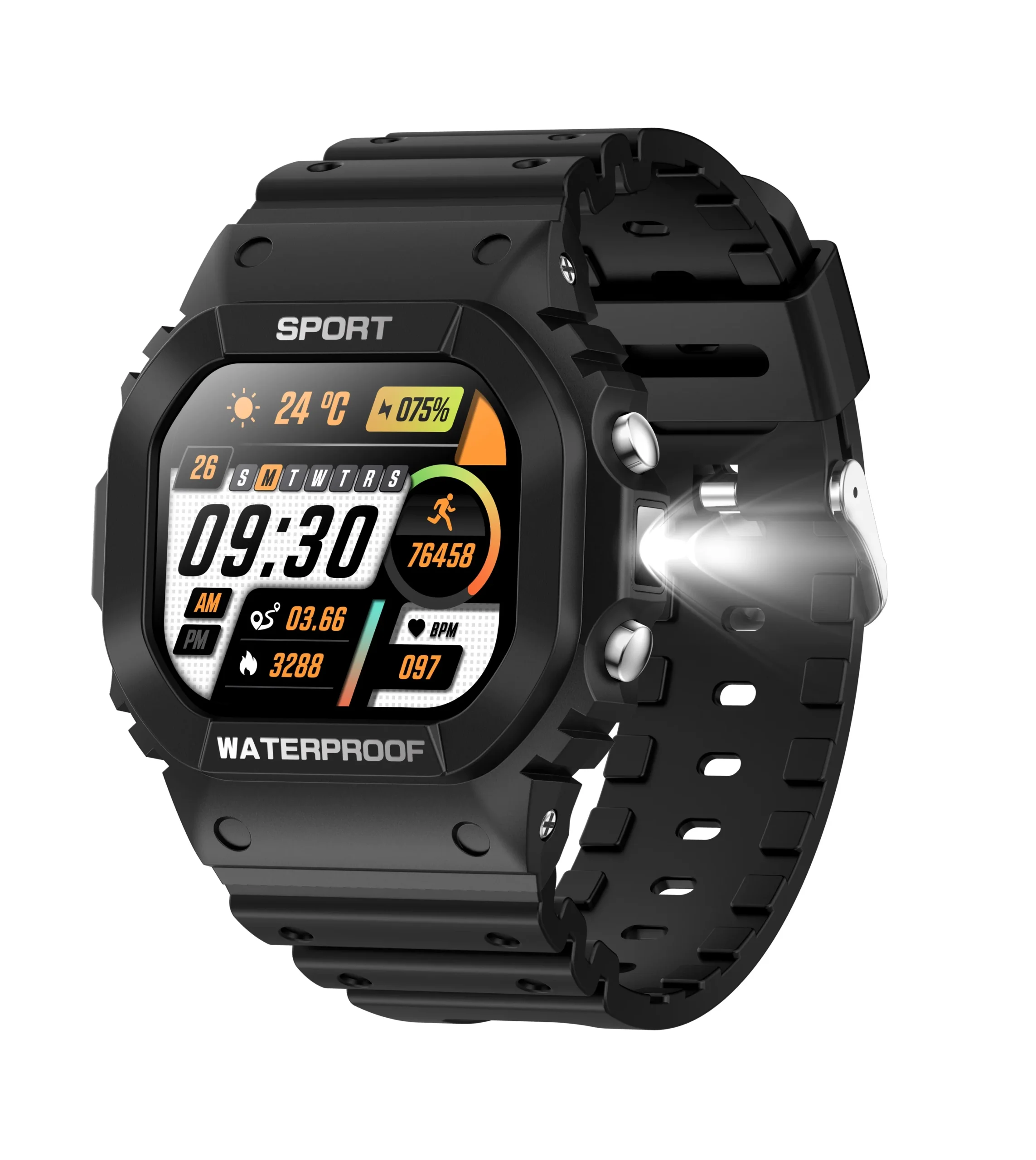 Hot Selling Products 2026 BT Calling Smartwatch Healthy Sports Fitness Compass Smart Watches with Flashlight Smart Watch