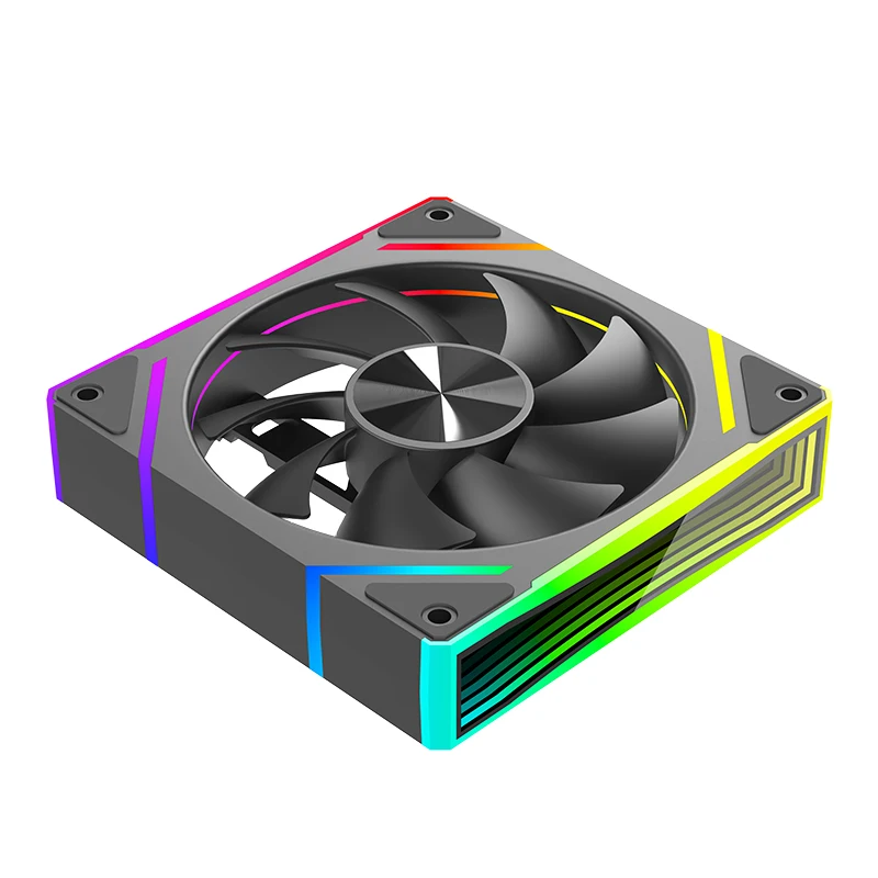 Wholesale HiFrost 7Pro Chassis Fan Desktop Computer 12CM 5V ARGB Synchronized Lighting Wireless Lens PWM Silent Cooling Case Fan Pack of 5
