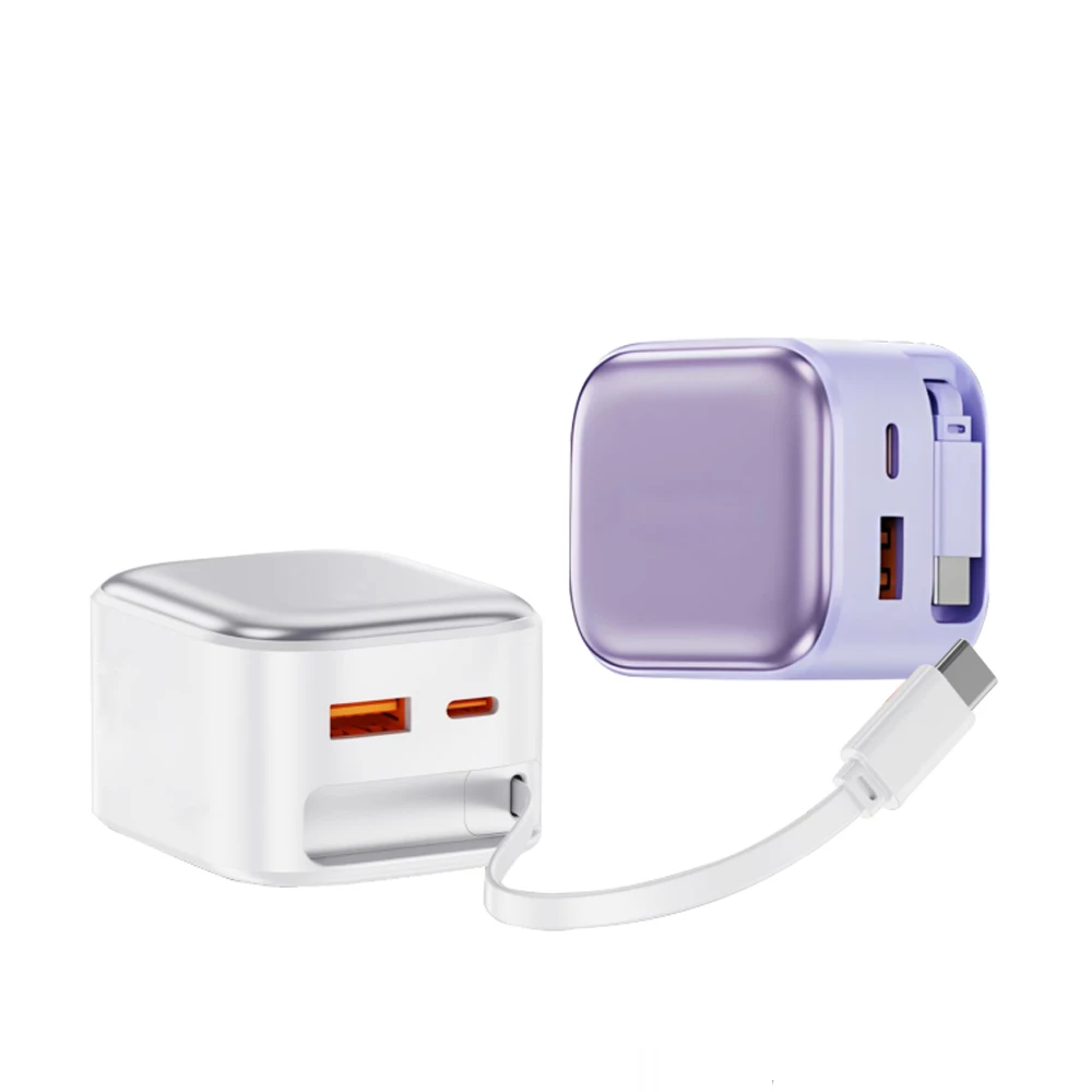 K60 35W Fast Charger with 70cm Stretching Wire Cable BSMI GaN QC3.0 for iPad Android Tablets Laptops US Plug OTP Protection - Image 2