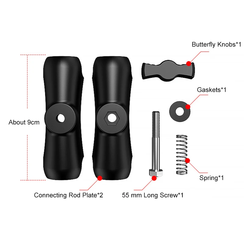 Takenoken Go Pro Camera Accessory Set Motorcycle & Bicycle Aluminum Handlebar Clip & Rearview Mirror Bracket Mounts - Image 3