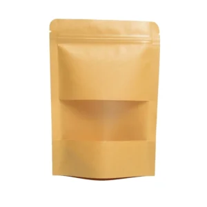 Custom Logo Compostable Stand up Pouch with PE Zipper for Snack Spice Nut Feed Flour Packaging