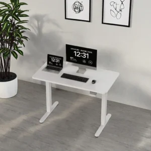 Modern Minimalist Luxury Single Motor Electric Stainless Steel Commercial-Grade Stand-Up Desk Adjustable Height Home Office