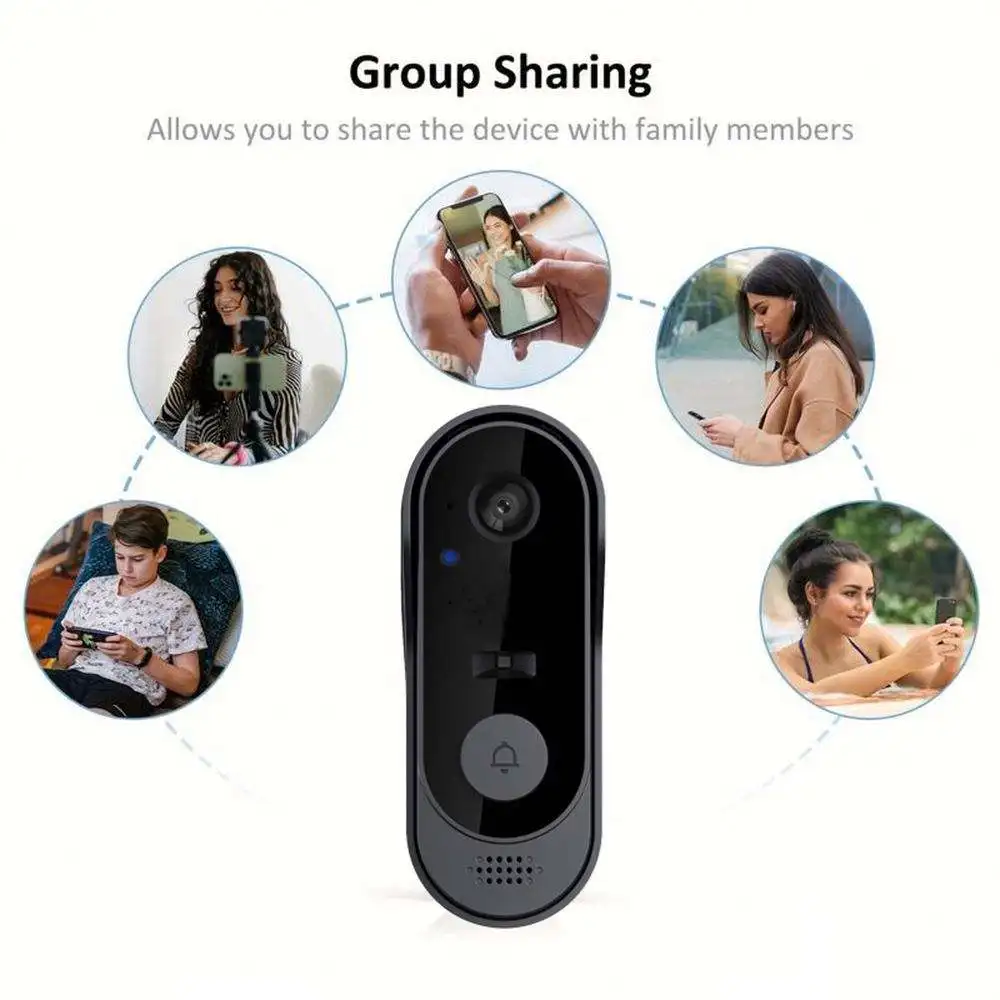 Tuya App Waterproof WiFi 480P HD Video Door Phone Smart Ring Camera Doorbell with Chime Battery Powered - Image 4