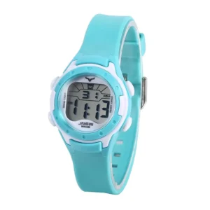 Outdoor Waterproof LED Luminous Alarm Clock Stopwatch Kids' Sports Watch for Boys Girls Oval Case Fashionable Design