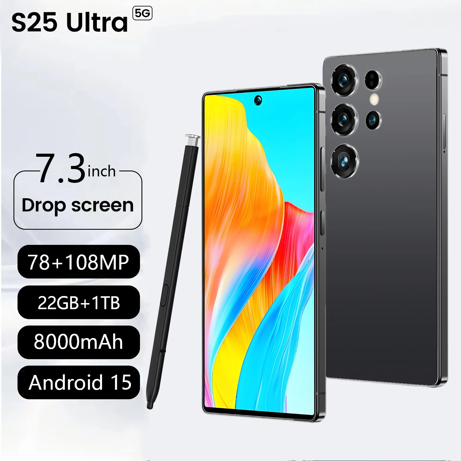 Real High Quality S25 Ultra 22GB+1TB Quality Assured Brand New Android 15 Unclocked 5G 8000 mAh Unclocked Cheap Mobile Phones