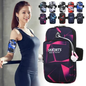 Wholesale Unisex Mobile Phone Bag Outdoor Sports Polyester Shockproof Multi-Layer Trendy Running Fitness Portable