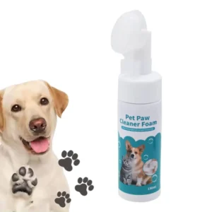 OEM ODM Dog Paw Cleaner with Silicone Brush 150ml Pet Dog Shampoo Pet Paw Cleaner Foam Pet Urine Cleaner Foam for Paw