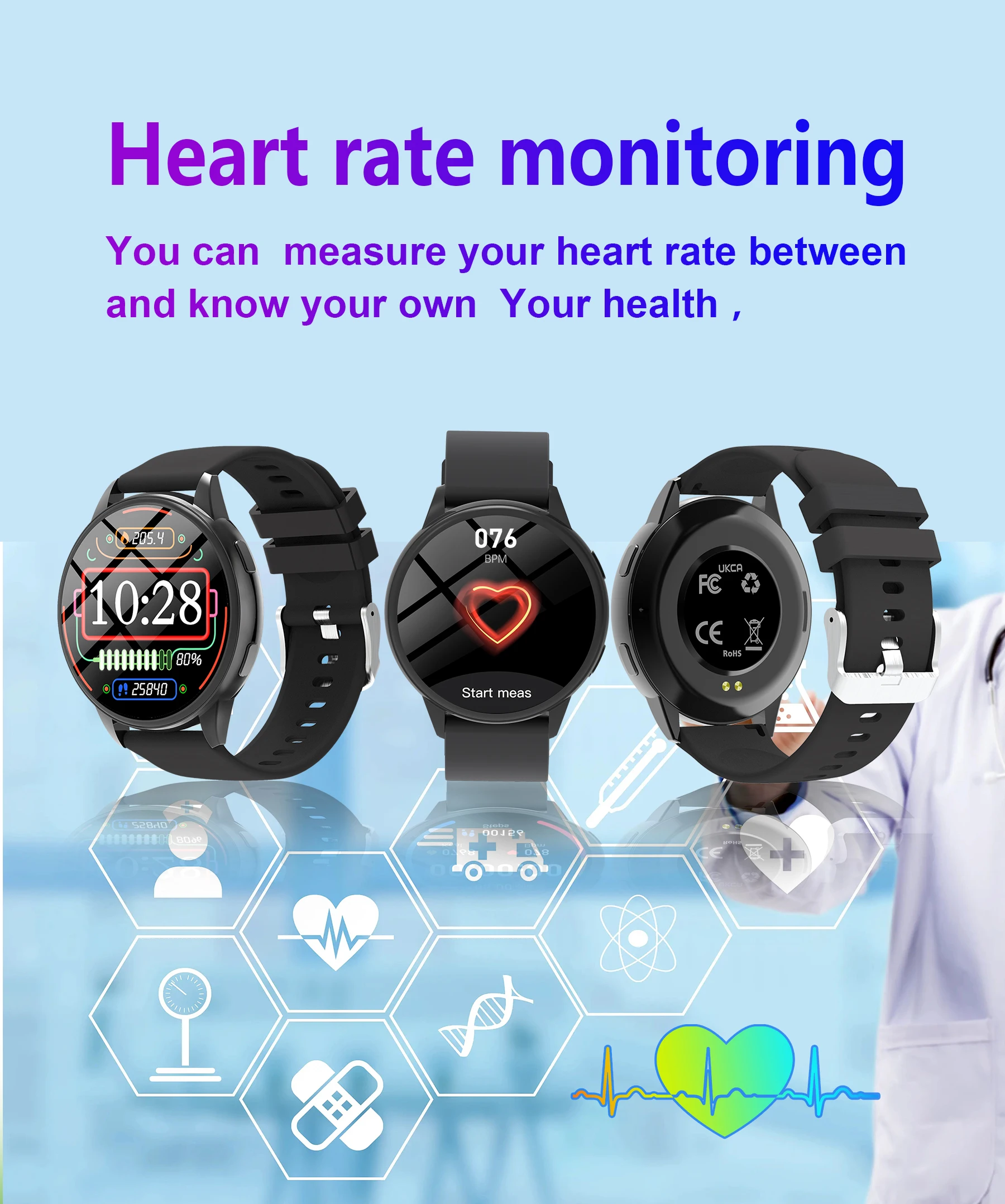 New Product T10 Smartwatch Reloj Inteligente Blood Pressure Waterproof Smart Watch PK T2 PRO for Men Women Pack of 2 - Image 3