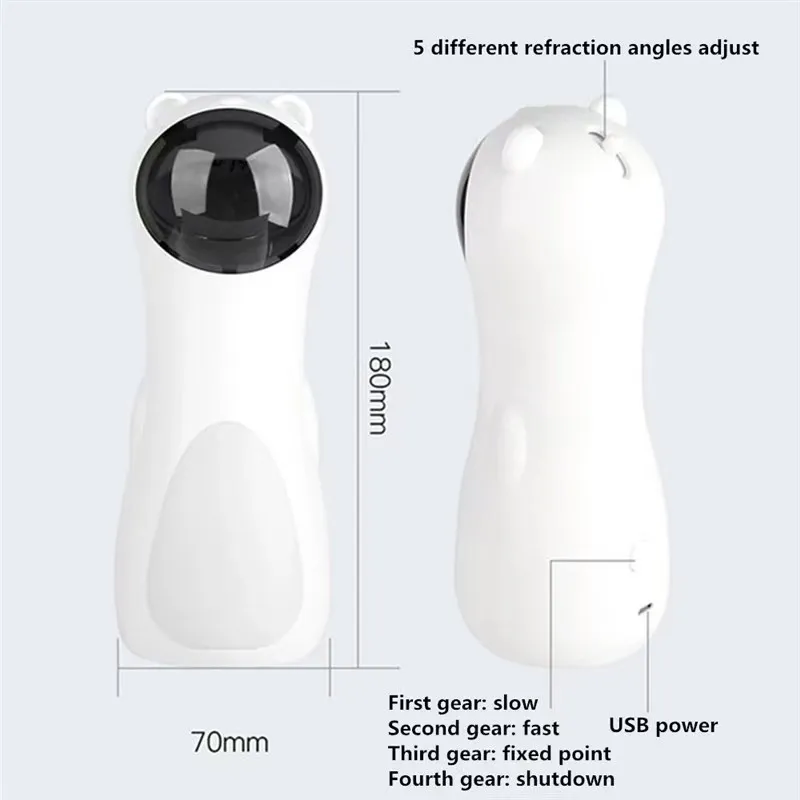 Upgrade Automatic Boredom Buster Cat Laser Toy Rechargeable Interactive Real Random Trajectory Pointer Simple Style New Pack of 2 - Image 3