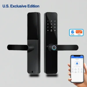 Tuya Smart Wifi App-Controlled Digital Door Lock New Online Product Wood/Aluminum Door Options Cloud Data Storage TTlock App