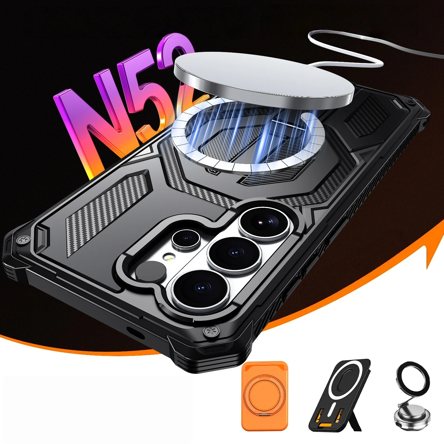 Explorer 3-in-1 Rugged Case with Front Frame - Shockproof Full Protection for Samsung Galaxy S26 Ultra S25 Ultra Pack of 10 - Image 3