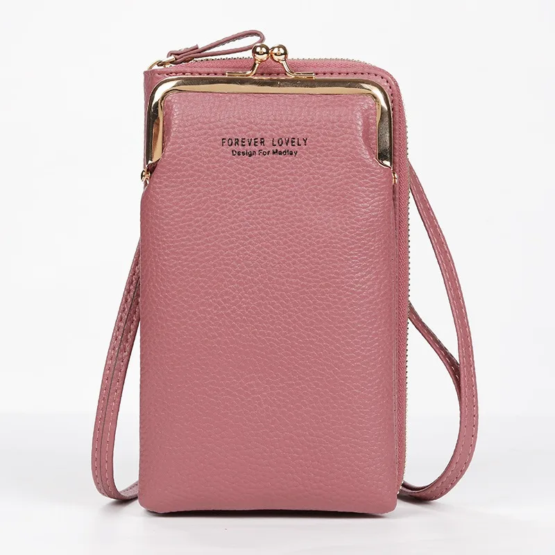 Moni Business Travel Style Lady Women PU Leather Street Fashion Crossbody Bag Zipper Clutch Purse Mobile Phone Bag Waterproof Pack of 5 - Image 4