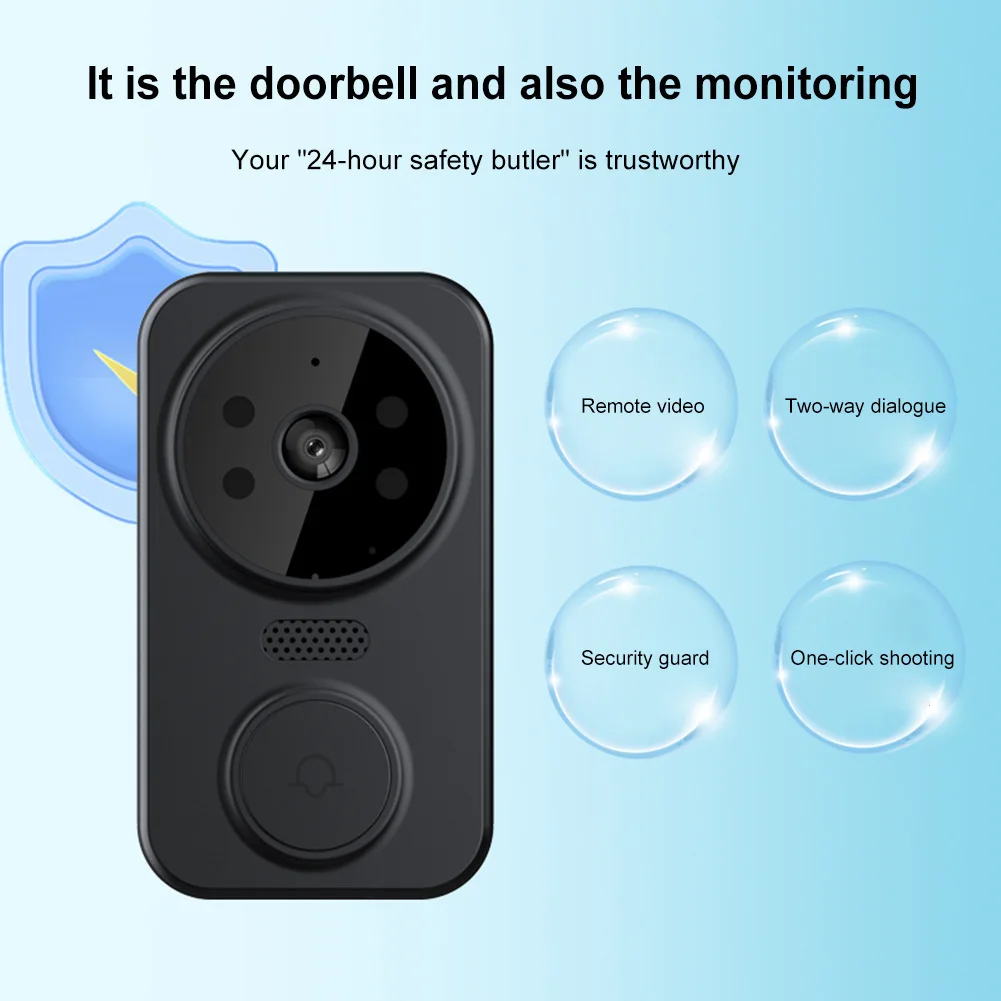 M8 Smart Ring Video Doorbell Two Way Intercom Infrared Night Vision Wifi Wireless Video Visual Door Bell with Camera for Home - Image 2