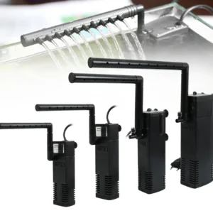 Small 3-in-1 Plastic Low Water Level Aquarium Filter Submersible Built-in Oxygenation Water Purification Fish Tank Filter Pack of 50