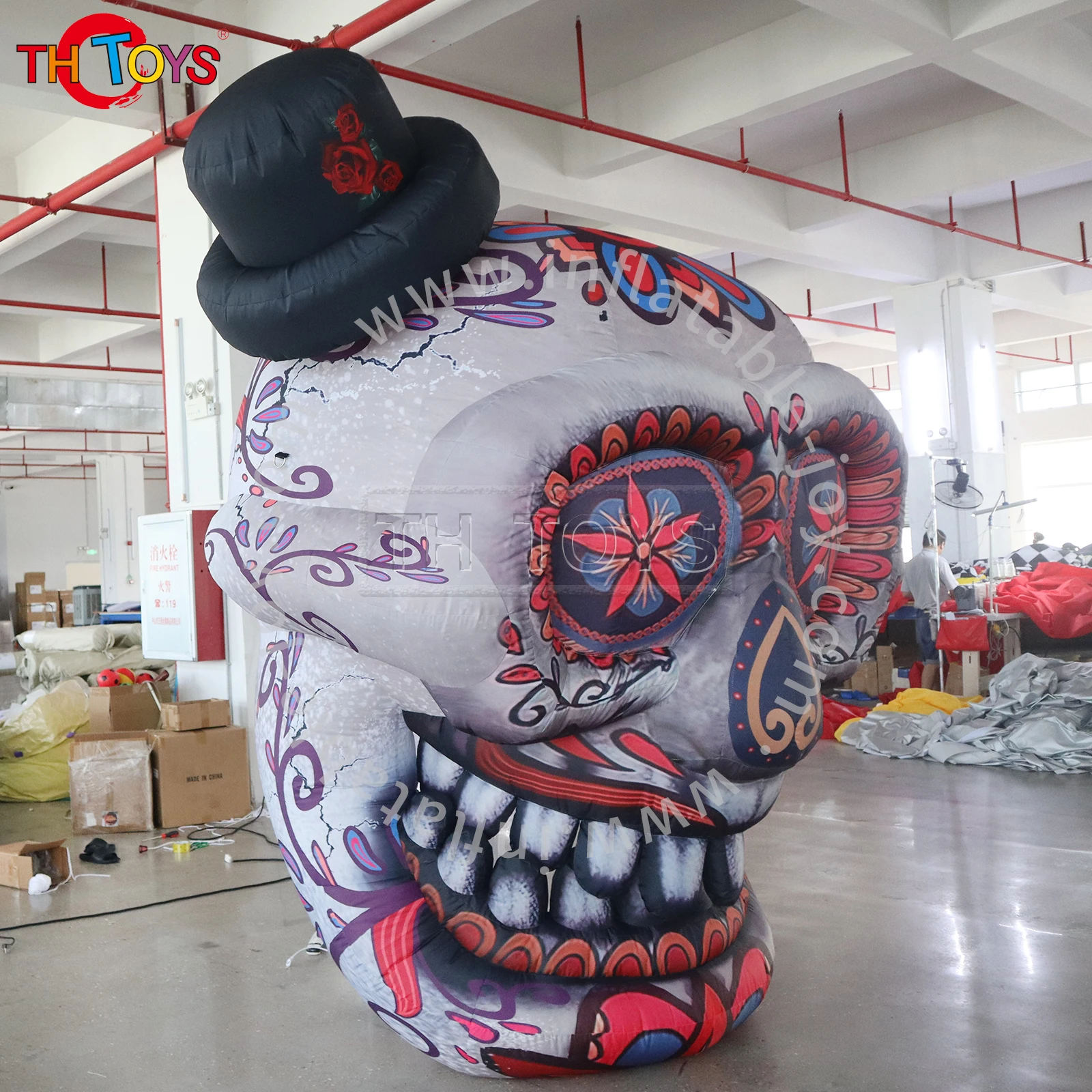 Giant Halloween Skull Inflatable Outdoor Yard Decorations Festive Holiday Product - Image 4