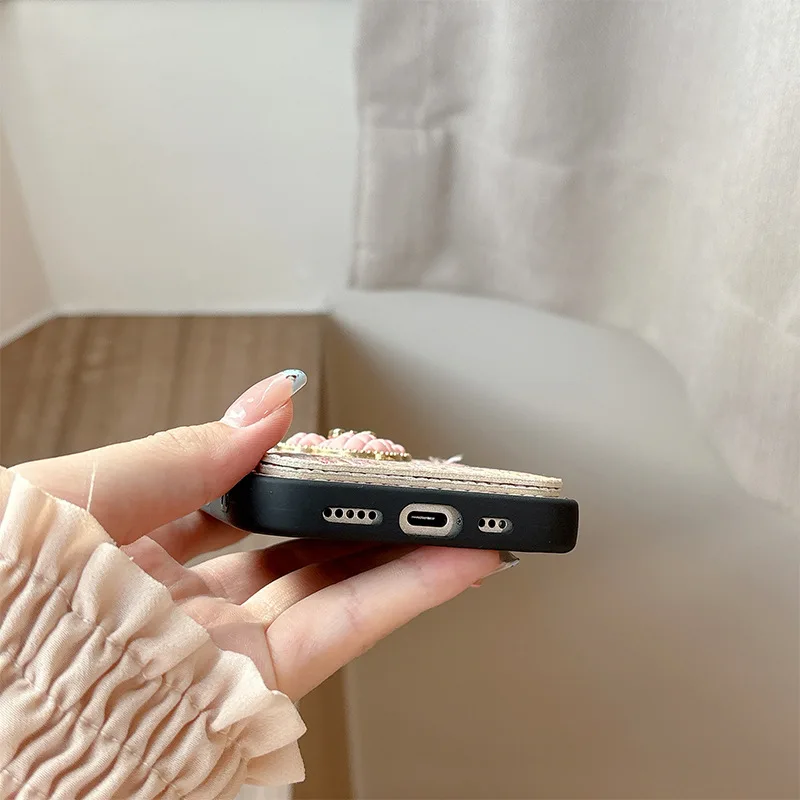 Korean Cartoon Mouse Card Holder PU Texture Case Fashion Simple Design iPhone Cover for 15 Plus 16 for iPhone 17 Pro Max Pack of 5 - Image 4