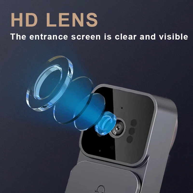 Wistino Two Way Audio Door Bell Camera 1080p Night Vision Battery Plug and Play Smart Video Intercom System - Image 4