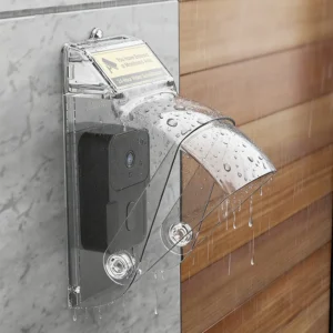 Outdoor Waterproof Rain Cover for Video Doorbell, Rotatable Anti-Theft Design, Compatible with Door Access Doorbells