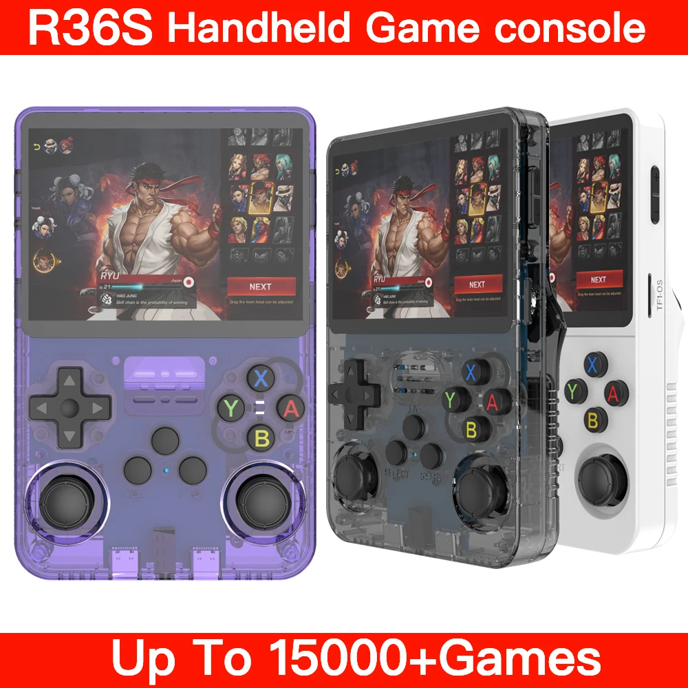 RGB20S R36S Handheld Game Console 64GB 15000 Games 3.5 Inch Screen Retro Classic Handheld Gaming Player Video Game Consoles Pack of 2 - Image 2