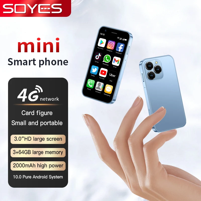 SOYES XS16 Mini Smartphone 3GB RAM 64GB ROM 3" Display 5MP Camera Dual SIM Android10.0 4G LTE Mobile Phone With Play Store - Image 3