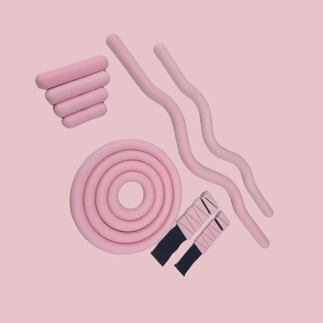 Pilates Silicone Iron Core Weighted Rings 5-10 Lbs Anti-Slip Portable Durable Eco-Friendly Yoga & Pilates Fitness Equipment Pack of 2