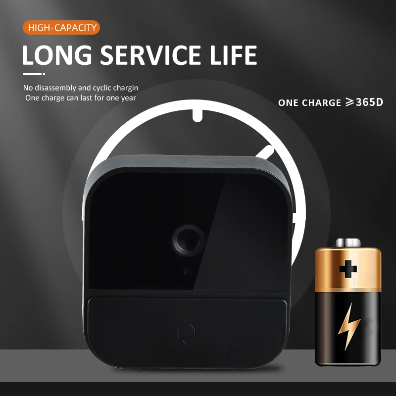 1080P Wireless Home Security Dingdong Visual Door Bell Camera Waterproof IP65 Intercom Door Phone Smart Wifi Video Doorbell Pack of 2 - Image 4