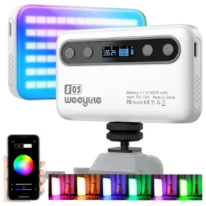 Portable Weeylite S05 Portable App Control Phone Fill Lamp Video Live Streaming Photography RGB Full Color Fill Light