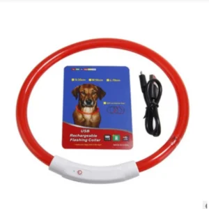 New Waterproof USB Rechargeable LED Pet Glow Collar Adjustable Luminous Flashing Light up Night Safety Dog Training Collar