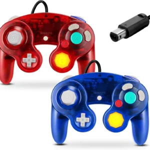 GC Game Console Wired Controller with Vibration Function Classic Retro Game Controller Suitable for GameCube Console Game