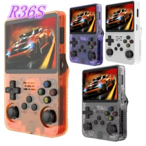 Open Source 64GB R36S Video Game Console Arkos System 3.5-inch IPS Screen Orange Portable Retro Pocket with Wi-Fi Communication