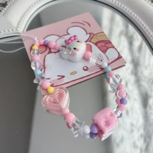 Mobile Phone Straps Fashion Girl Short Wrist Bracelet Phonr Lanyard Lovely Phone Pendant Cute Phone Accessories Keychain Pack of 100