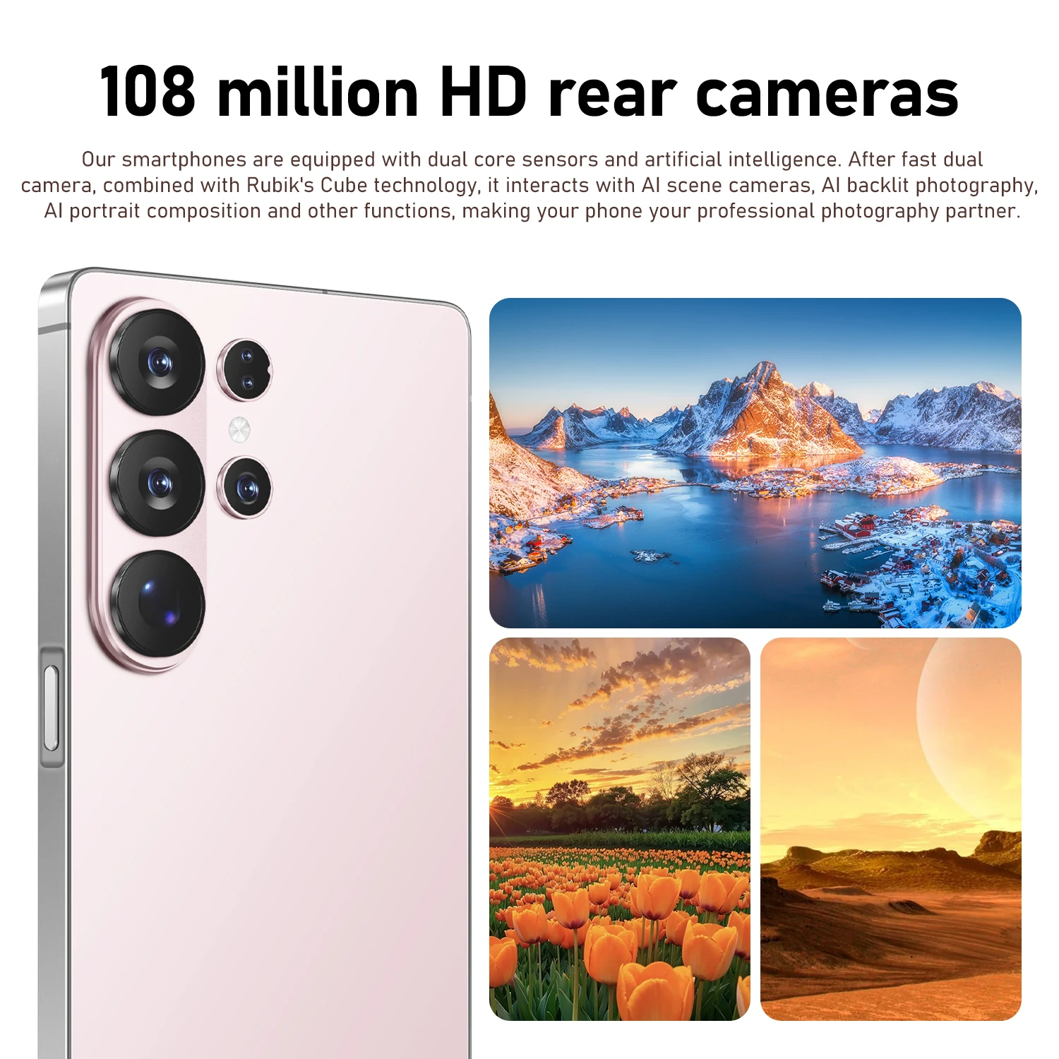 Model S26 Ultra 5G Smartphone 7.3 Inch 2K 16GB+1TB Android 15 Deca Core Global Version Dual SIM Mobile Phones - Image 2