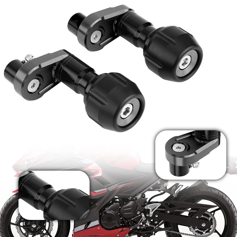 Customizable-Motorcycle Aluminum Alloy Fairing Guard Crash Slider for Kawasaki Ninja 400 Anti-drop Rubber Motorcycle protection - Image 3