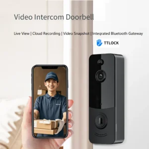 TTlock Intercom System Electric Intelligent Wireless Video Doorbell Camera With Monitor