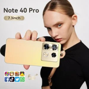 Note 40 Pro Smartphone 7.3 Inch Display 16GB+1TB 72+108MP Camera 8000mAh Battery Dropshipping Smartphone