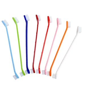 Factory Wholesale LOW MOQ Cheap Big Small Double Heads Pet Cat Dog Toothbrush for Dog Pack of 100